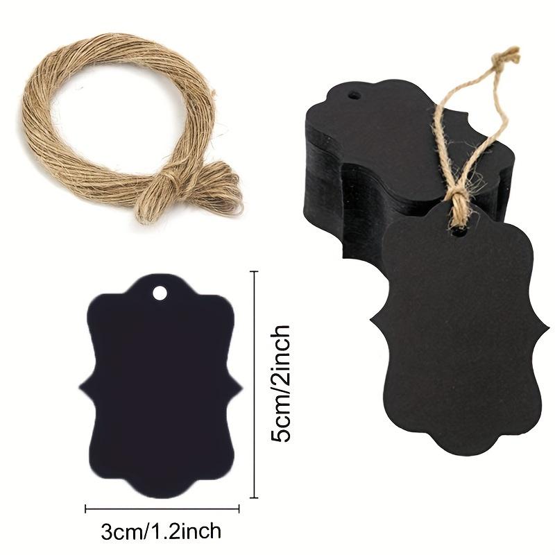 100pcs Kraft Paper Gift Tags with String - Blank Hang Labels for Party Favors, Holiday Presents & Everyday Office Use