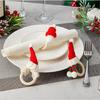 6pcs Christmas Napkin Rings Decoration Napkin Holder for Dining Table Enhancement Elegant Serviette Buckles Accessory