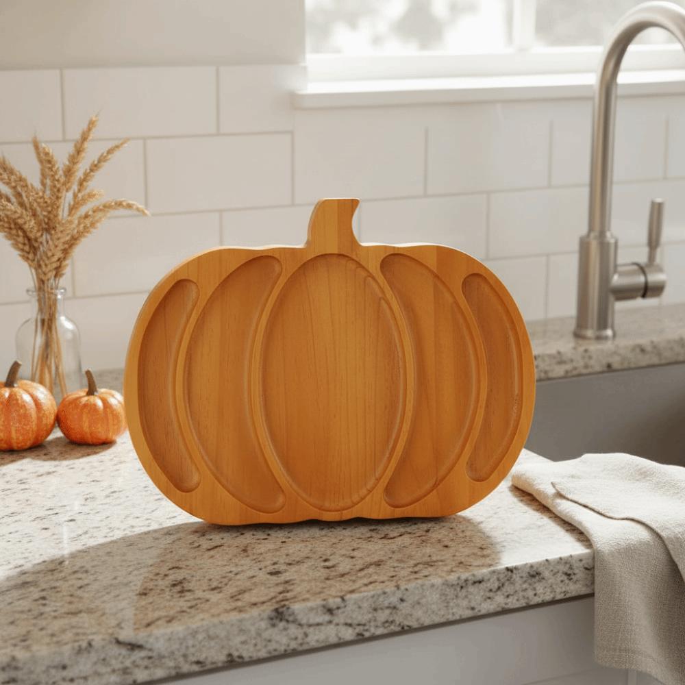 with Compartment Halloween Pumpkin Snack Tray 5 Grid Charcuterie Board  Tea Table