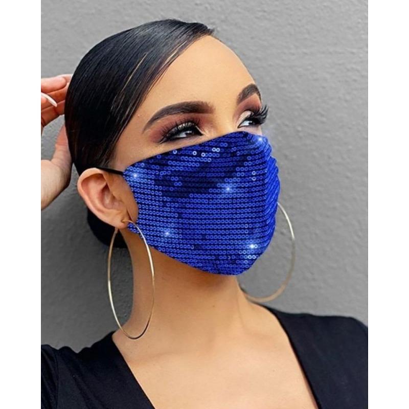 1PC Sequins Cosplay Face Cover Breathable Washable and Reusable Mouthcover