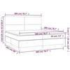 VidaXL Sommier à Lattes de Lit avec Matelas et LED, Lit Rembourré avec Tête de Lit, Lit Double, Lit Adulte de Chambre, 3135843