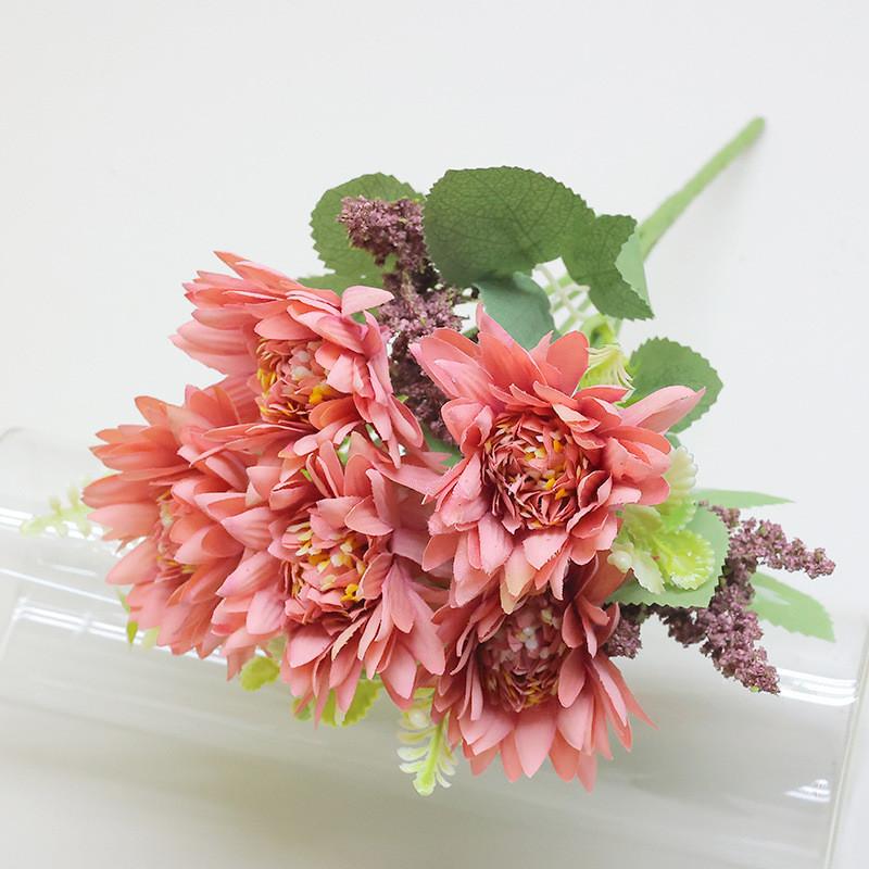 Silk Callistephus Chinensis Floral Bundle For Home Decor Wedding Styling Venue