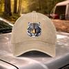 Vintage Washed Tiger Head Print Baseball Cap  Adjustable for Weddings Parties Festivals Bachelor Parties Cycling Camping