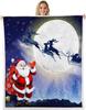 Pink Christmas Throw Blanket - Cartoon Santa Claus Fleece for Kids,Boys,Girls, Women - Snowman Pine Fuzzy Sherpa With Christmas