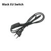 White/Black EU Plug Button 303 Switch Power Cord 2pin Wire Desk Lamp Switch Cable AC 220V Extension Power Cord Switch