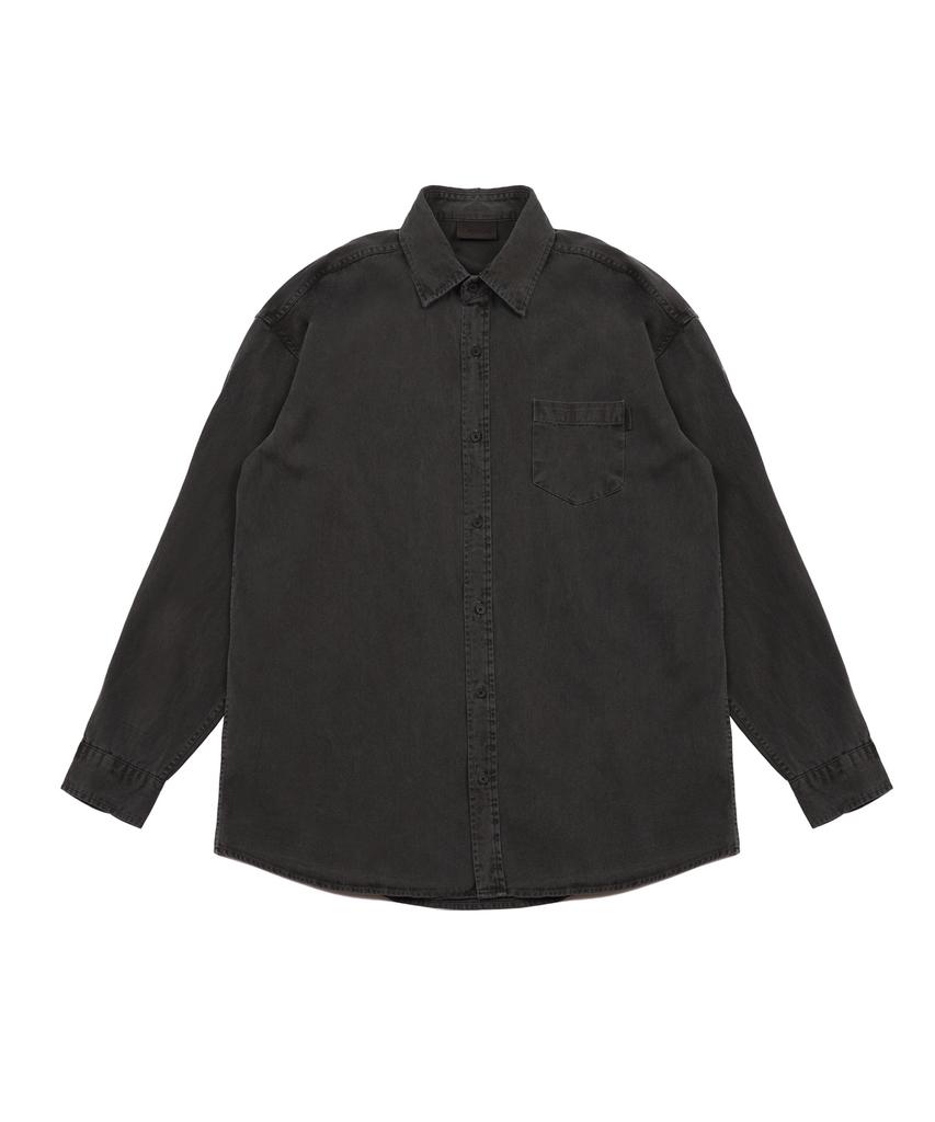 Arcane Punk Pigment Coated Shirt Charcoal