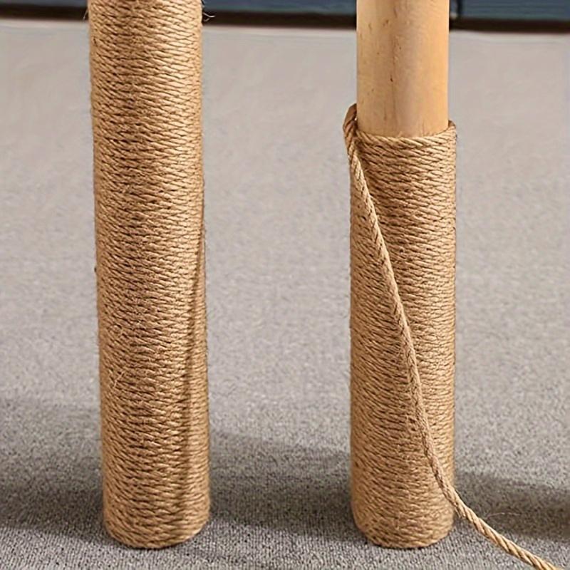 33ft Natural Jute Scratching Post Replacement Rope- 1/ 4inch Odorless Jute Rope, Suitable for Trees and Towers
