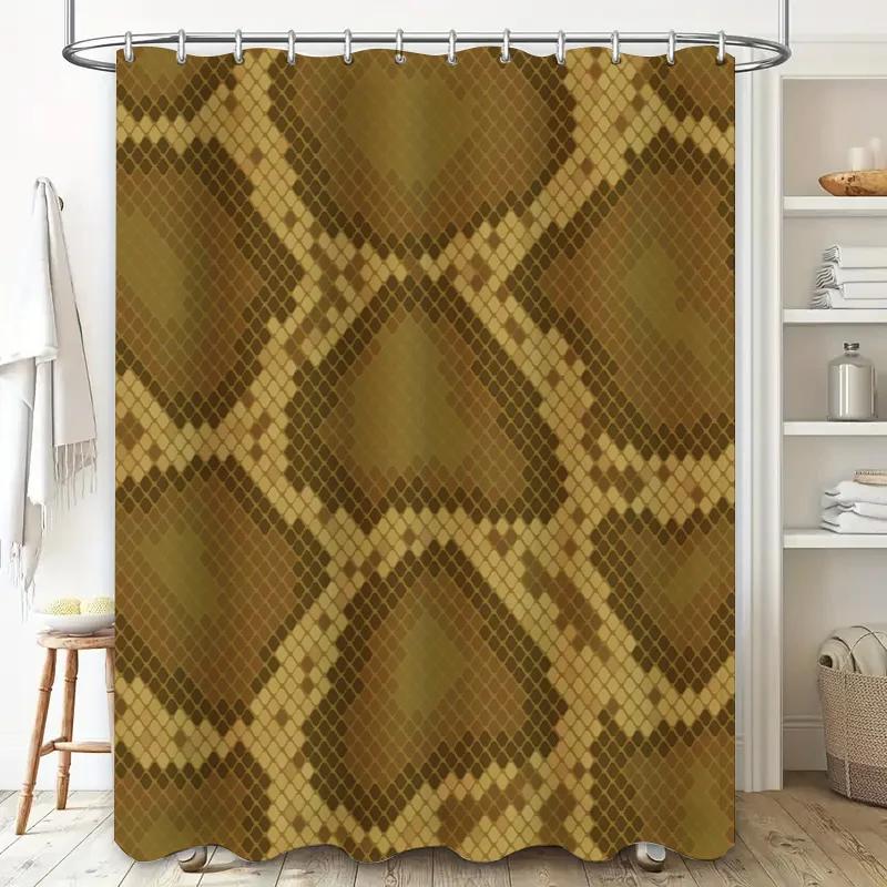 Patterned Shower Curtains Modern Design for Bathrooms Decorative Water Resistant Fabric Shower Panels Available In Various Sizes