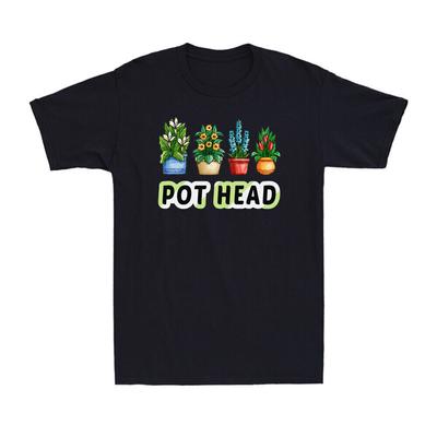 Pot Head - Houseplant Appreciation Day Potted Plant Gardener Gift Men's T-Shirt