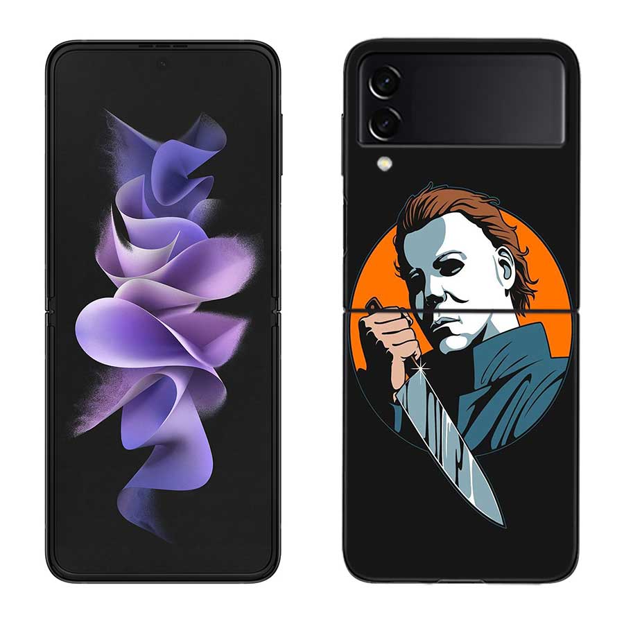 Halloween The Curse Of Michael Myers Horror Movie Case for Samsung Galaxy Z Flip 6 Flip 5 4 3 5G Black Cell Phone Cover Samsu