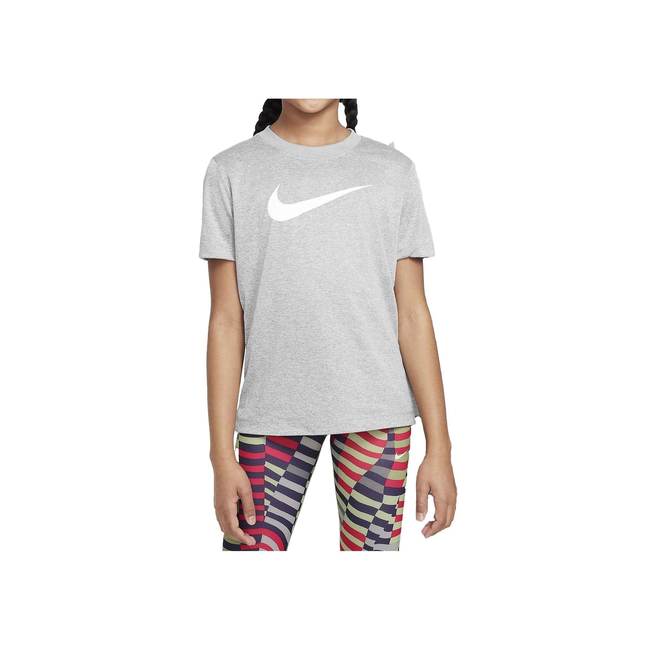

Nike Legend Dri-FIT Comfortable Soft Breathable Short Sleeve T-Shirt Kids tops Rolling-Grey Pure-Silver Stone-Pink FZ5199-001 M