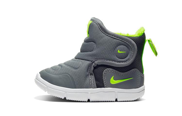 Nike Novice Boot Thermal High top Toddler Shoes Black Gray Infant And Toddler AV8338-002 23.5