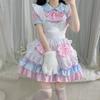 Rosa Pussy Maid Kostüm Cosplay Anime Cosplay Soft Girl Kleid Loli Maid Uniform