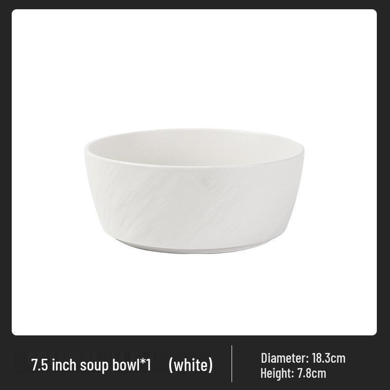 Simple Ceramic Bowl and Plate Set - Jingdezhen 2025 Collection