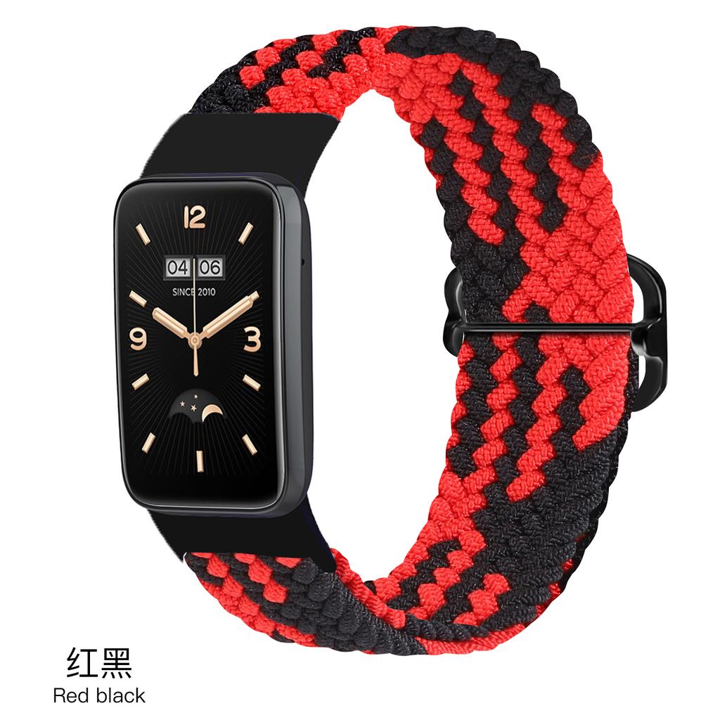 Nylonový řemínek pro Xiaomi Mi Band 7 8 Pro Elastický nastavitelný Pletený solo loop Náramek Correa pro mi band 7 pro miband 7pro Řemínek