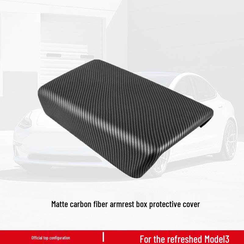 Tesla Model Y/3 Armrest Box and Air Outlet Carbon Fiber Covers