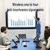 SANSUI K40B Wireless 1-to-4 Conference Microphone System CN plug (adapter included)