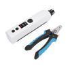 Pet Nail Grinder with Double LED Light Anti Slip Handle Quiet Electric Dog Cat Nail Trimmer for Pet Grooming
