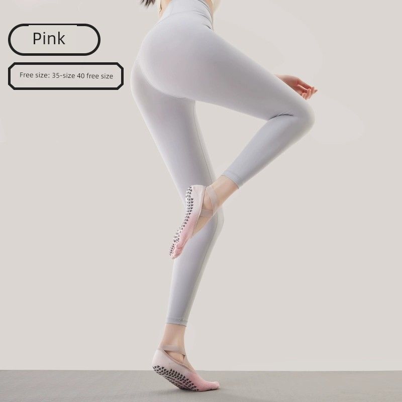 

Yoga Sports Five Fingers Professional Summer Thin Non-Slip Socks [1 pair of Non Slip grip] strap gradient_pink