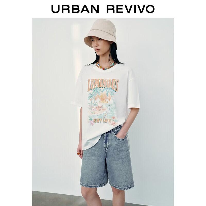 UR2026 Women s Vintage Distressed Print Short Sleeve T-Shirt XL