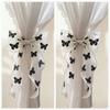 Organza Material Curtain Tieback Pink Tulip Bow Drapery Tieback  Living Room Window