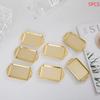 5Pcs BPA Free Vintage Rectangular Cake Plates Lightweight Plastic Cupcake Dessert Serving Trays for Tea Party Event