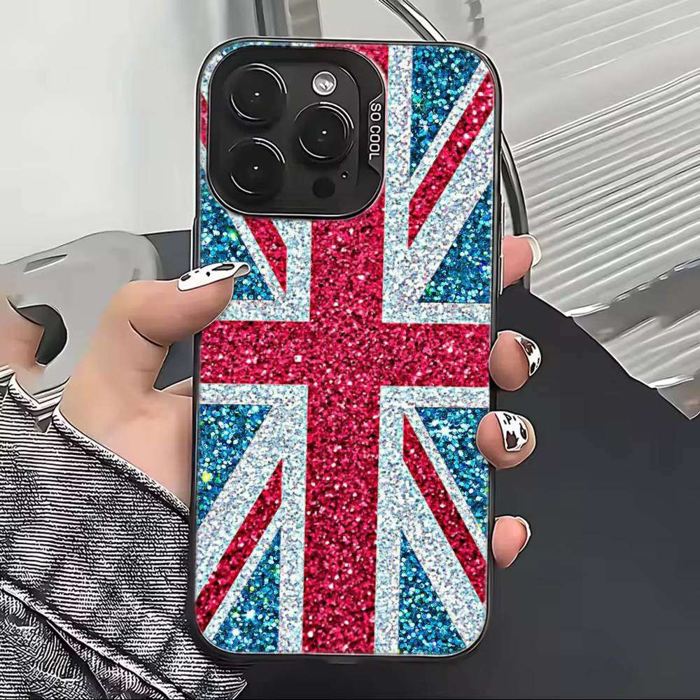 England F-Flag Football Spiele Handyhülle Für iPhone 17,16,15,14,13,12,11 Plus,Pro Max,XS,Farbig Versilberte Innenabdeckung