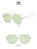 2023 Korean Style Retro Large Frame Double Bridge UV Protection Sunglasses for Driving.