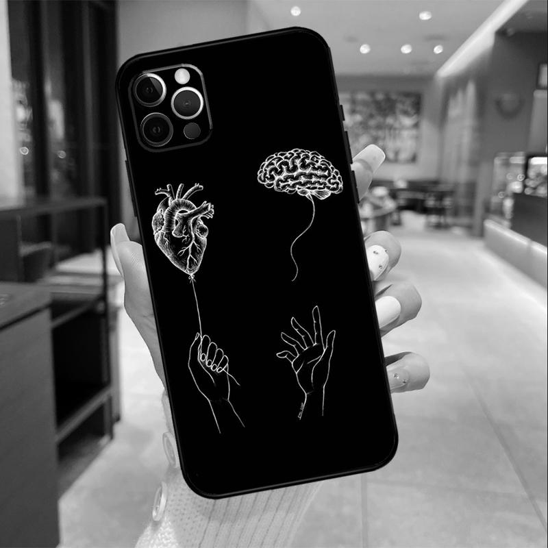 Medical Human Organs Brain Phone Case For iPhone 16 15 14 11 12 13 17 Pro Max mini 15 Plus 16e 17 Air Protective Cover
