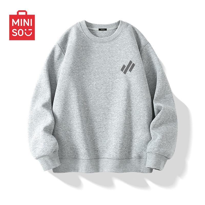 MINISO Men's Casual Round Neck Pullover Sweatshirt