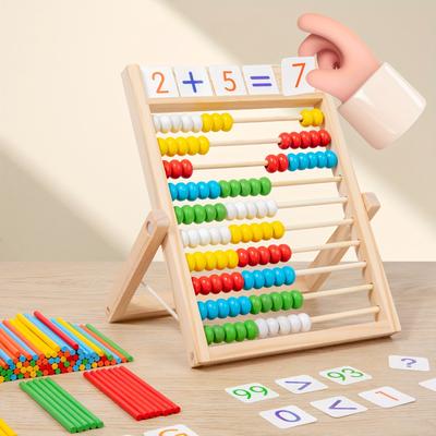 Mathe-Lernspielzeug aus Holz – Multifunktionaler pädagogischer Rechenständer für Jugendliche, lustiges und spannendes Mathe-Tool