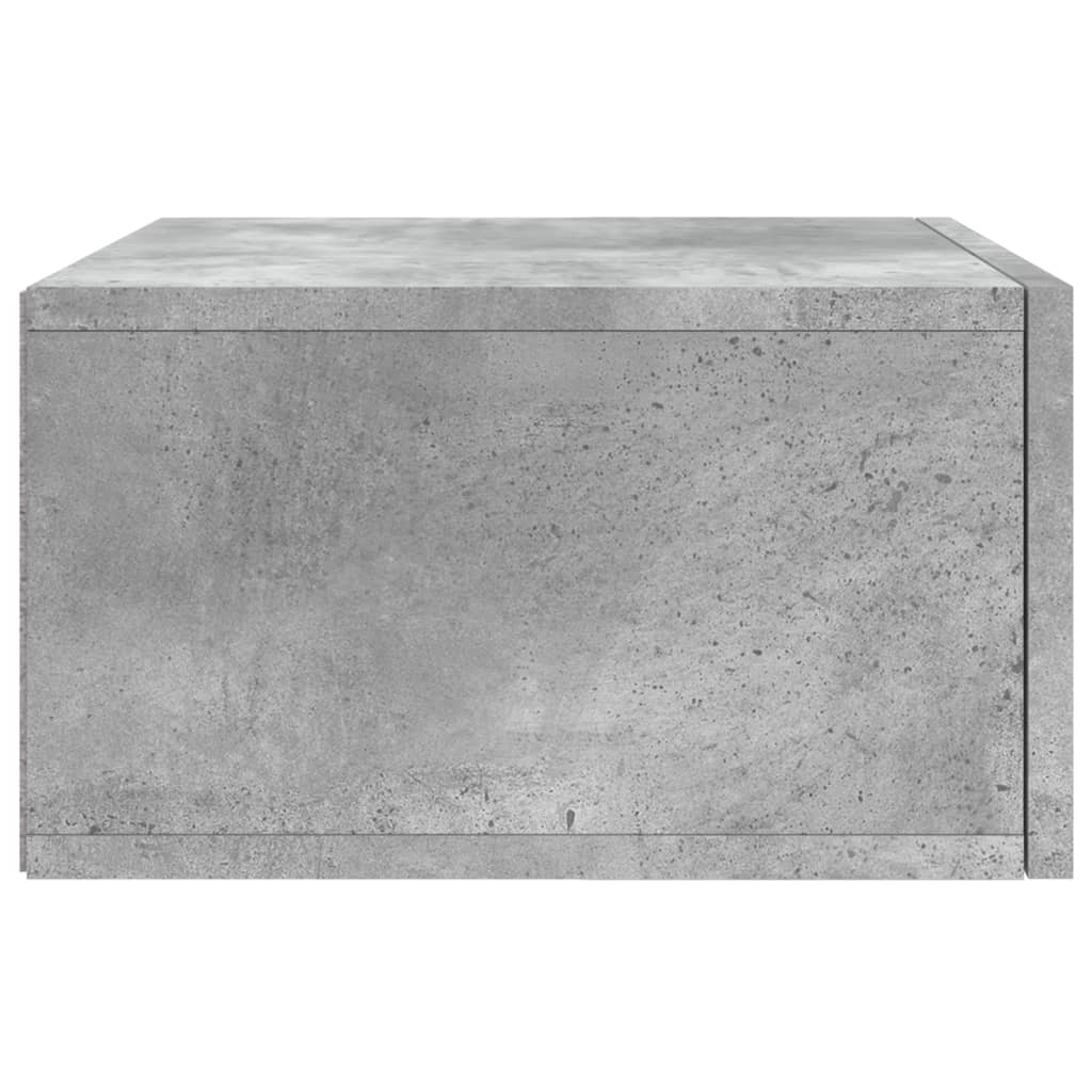 Wall Mounted Nightstands Set of 2 Concrete Gray 35 X 35 X 20 Cm