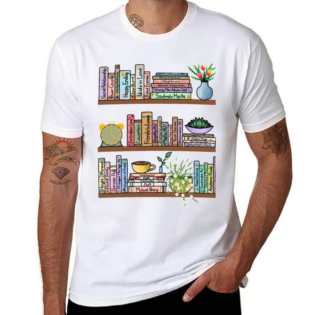 Fanfic Bookshelf  TShirt Work Style Casual TShirt