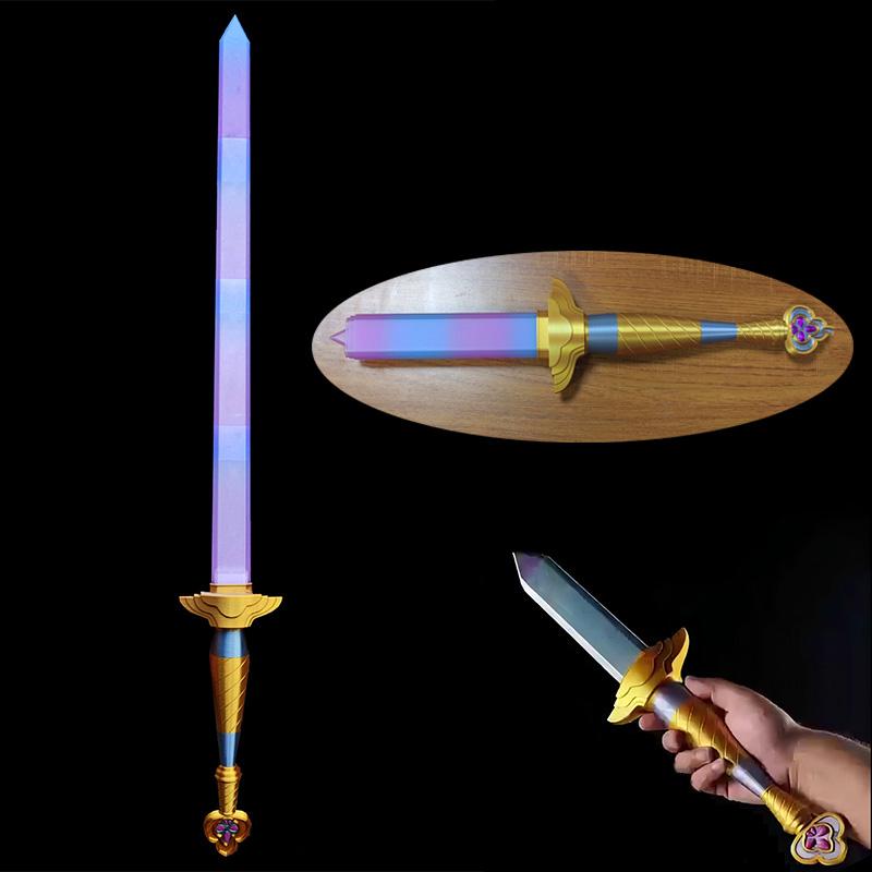 Rumi Demon Hunters Cosplay Lights Sword Weapons Roleplay Props for Girl Group Idol Halloween Carnival Costume Accessories