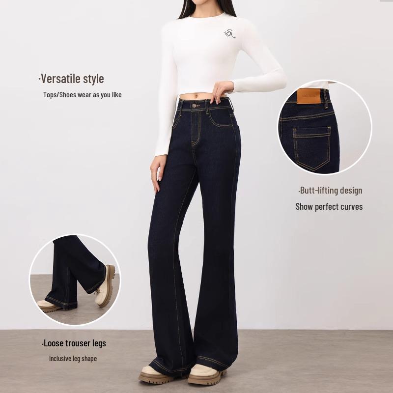 Women's High Waist Flare Pants - Slimming, Elastic, Plus Size, Lightweight, Loose Fit for Spring & Autumn 2025