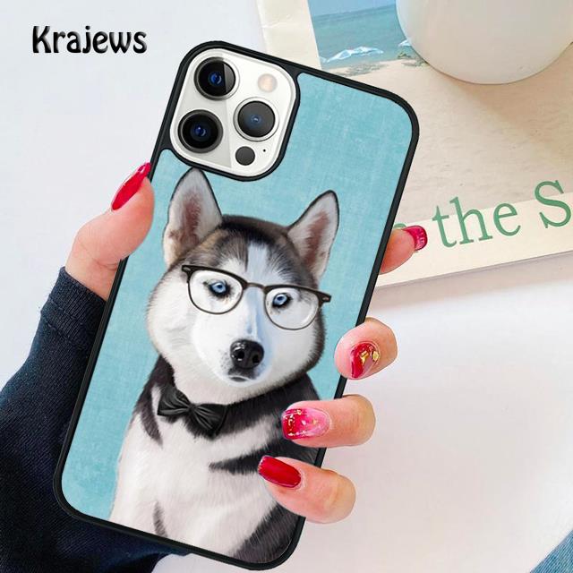 

Животное Хаски милый Щенок Собака мягкий Чехол для телефона Cover Для iPhone 17 Air 16 15 14 plus 11 12 13 pro max coque Fundas iPhone 13