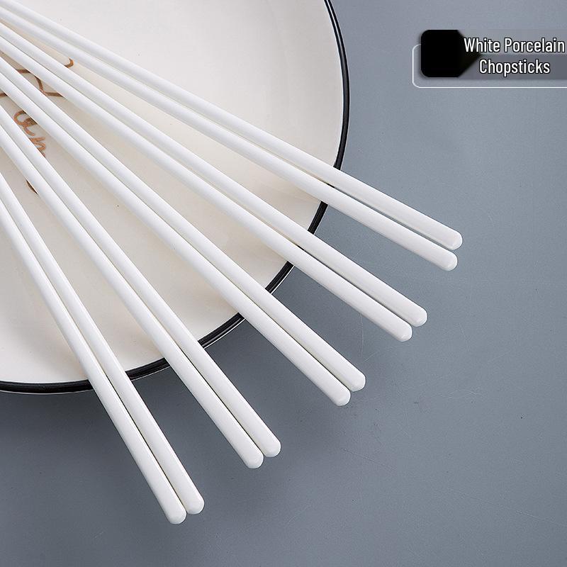

Nordic Overglaze Ceramic Chopsticks - Set of 10, Perfect for Home or Hotel, Elegant Gift Option Single Pair