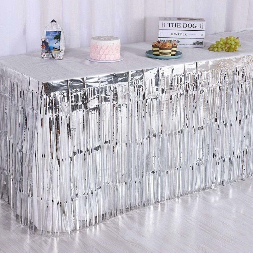 Colorful Table Skirt Tablecloths  For Party Birthday Gatherings Holiday Wedding Decorations