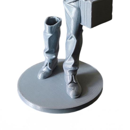 DYS 3D Printed Working Person Figurine with Briefcase, Modern Abstract Art Ornament for Desktop Bookshelf Office Decor, Stable Base Creative Workplace