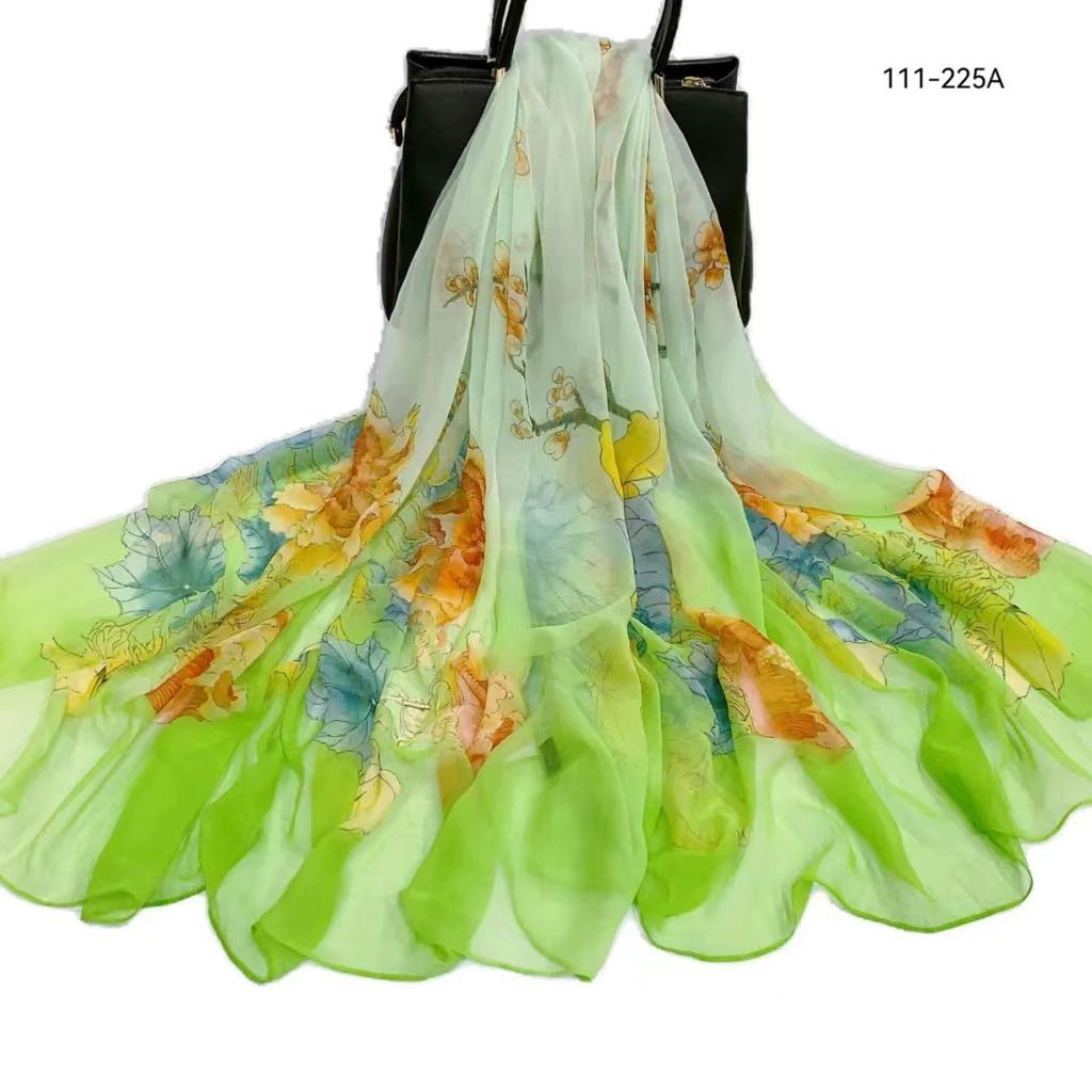 Silk Scarf Women Hijab Pashmina Long Beach Stoles Shawl Wrap Headbands Spring Warm Scarves Bandana Ladies Neckscarf Foulard