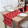 New Year Home Dec Ration Xmas Table Flag Holiday For Dining Tables Snow Printed Xmas Decor