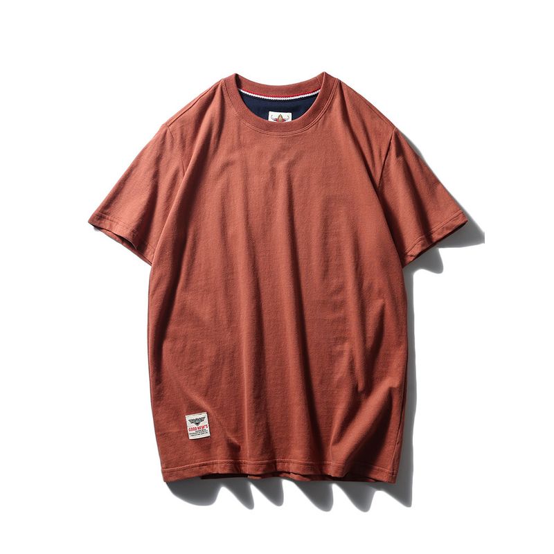 Heavy Weight Pure Color Export Export Men Short Sleeve T-Shirt