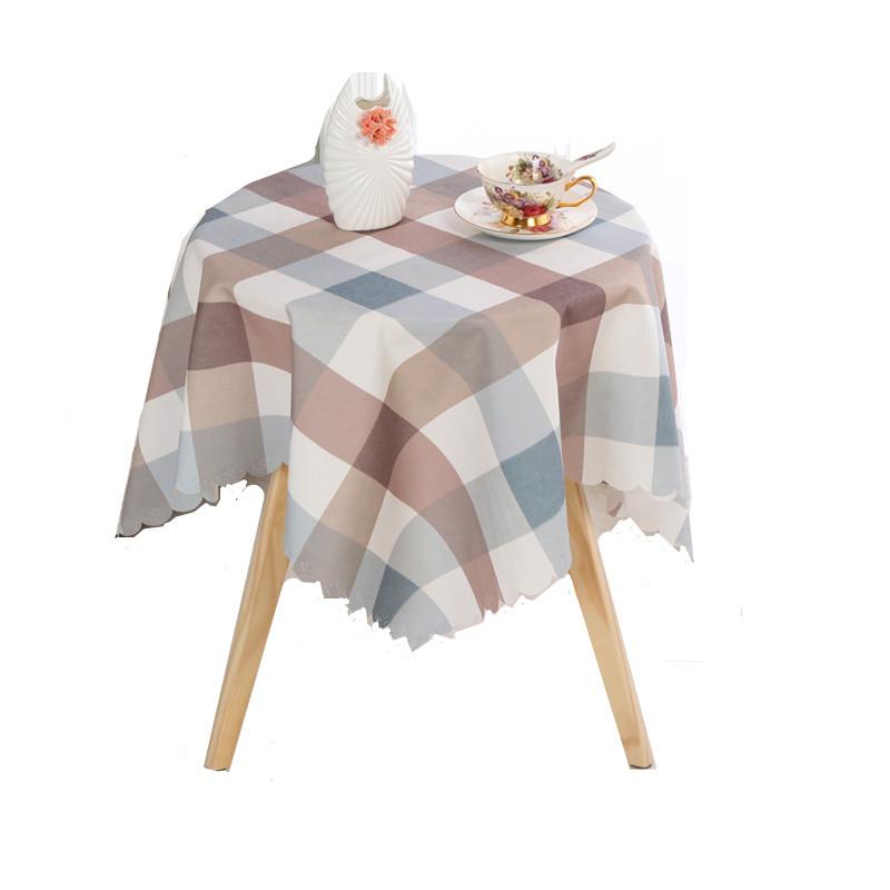 Waterproof Table Cloth Plaid Coffee Table Cloth Round Table Square Table Cover Cloth Towel