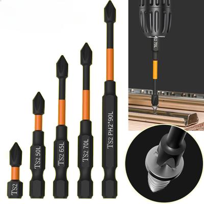 Schlagstarker magnetischer Schraubendreherkopf Kreuz 25/50/65/70/90/150 Rostschutzbits 1/4 Zoll Sechskantbit für Elektroschrauber Elektrobohrer Schraubensatz