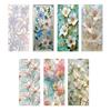 Film de fenêtre floral pour la vie privée, amovible, statique, film de protection de la vie privée, film de fenêtre décoratif imperméable pour la maison, la salle de bain, la cuisine