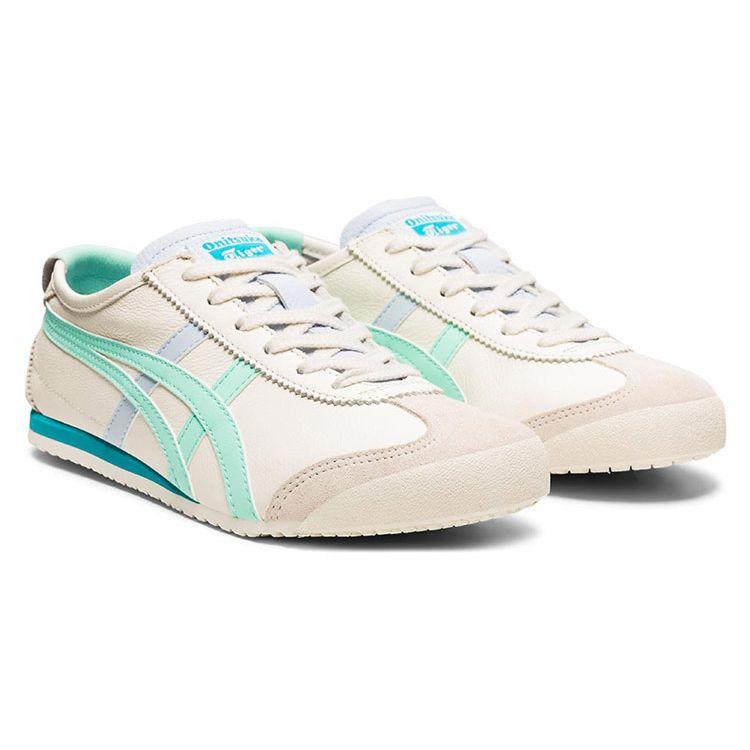 Onitsuka Tiger Mexico 66 Retro Sports Non-Slip Wear-Resistant Low-Top Casual Shoes Women sneaker White Blue 1182A078-107