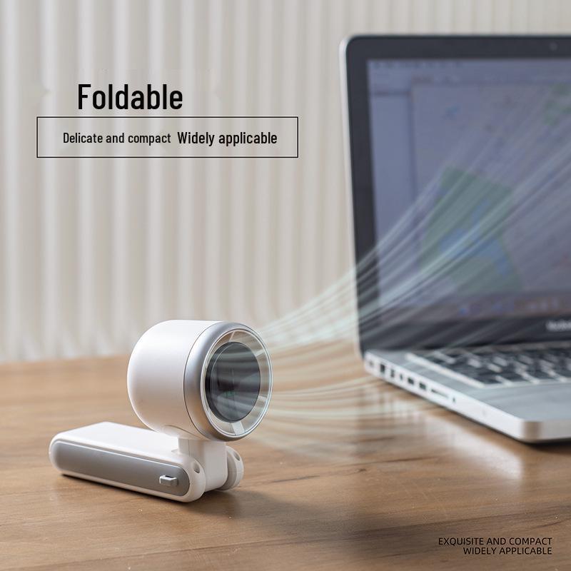 N607 Portable High-Speed Turbo Handheld Fan with Digital Display, USB Charging, Neck-Hanging Option, and Foldable Design.