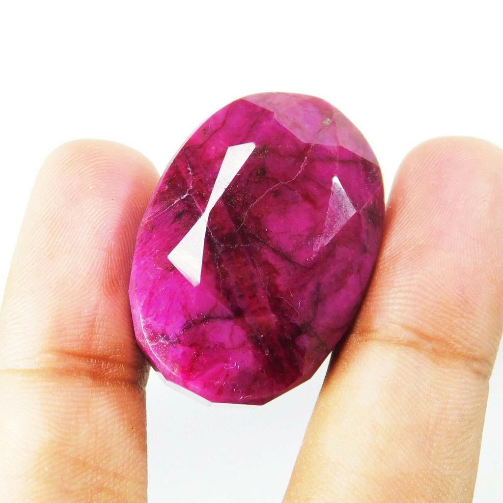 125 Ct Natural Blood Red Ruby Oval Shape Certified Loose Gemstone A-730