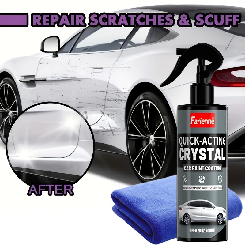 3 In1 Car Quick Ceramic Nano Spray Crystal Coating Liquid Hydrophobic Anti-Scratches Car Wax Paint Care Scratch Remover
