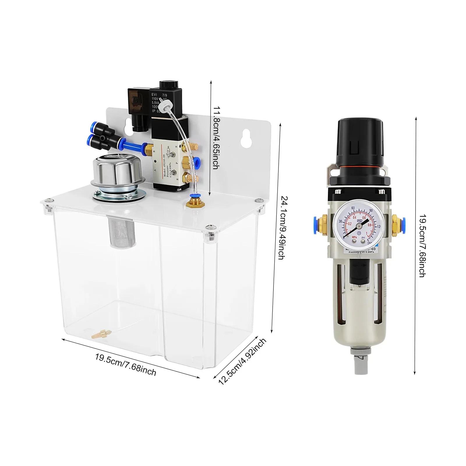 

2 Sprayer Lubrication Spray System, CNC Lathe Mist Sprayer System Set Multi-Purpose Coolant Cooling Spray Pump AC 110V синій